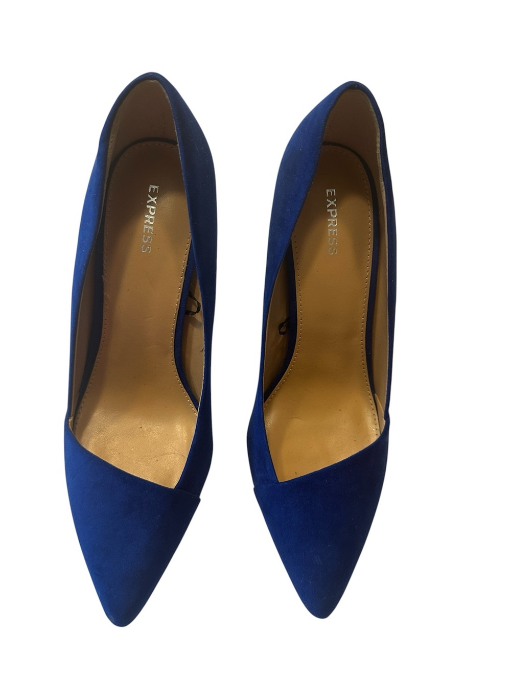Express Women's Cobalt Blue Pointed-Toe Suede Pumps